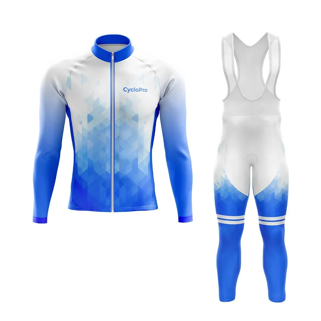 TENUE CYCLISTE AUTOMNE HOMME BLEUE CRISTAL+ Expériences Mémorables Extérieur