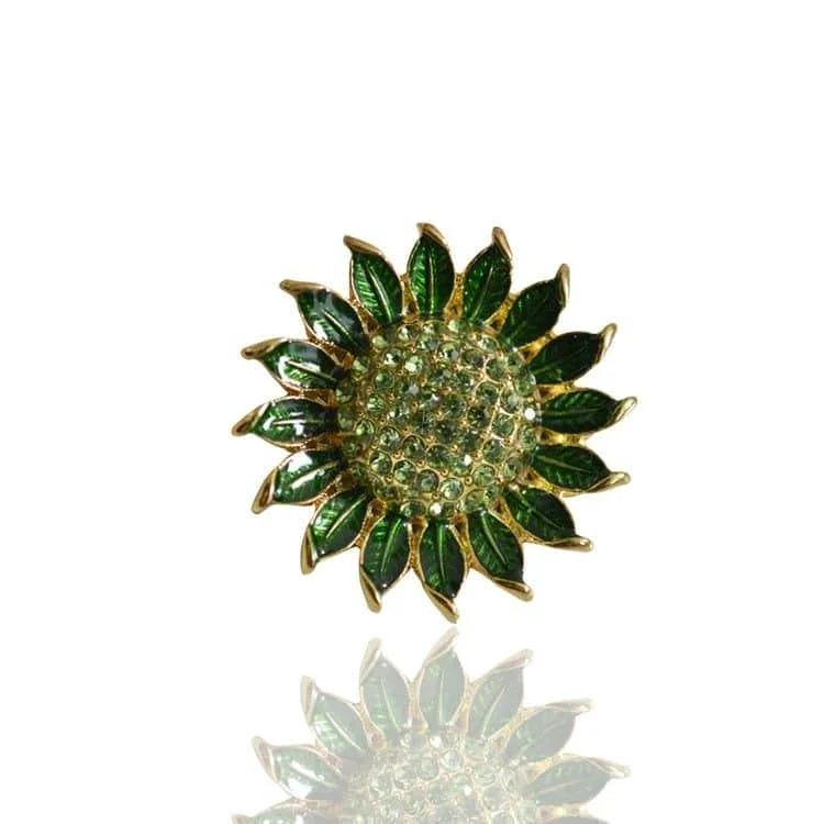 Broche Originale Tournesol - Escarpins & Stilettos élégants pour femme – Nouvelle collection tendance Escarpin stiletto noir décor strass noir
