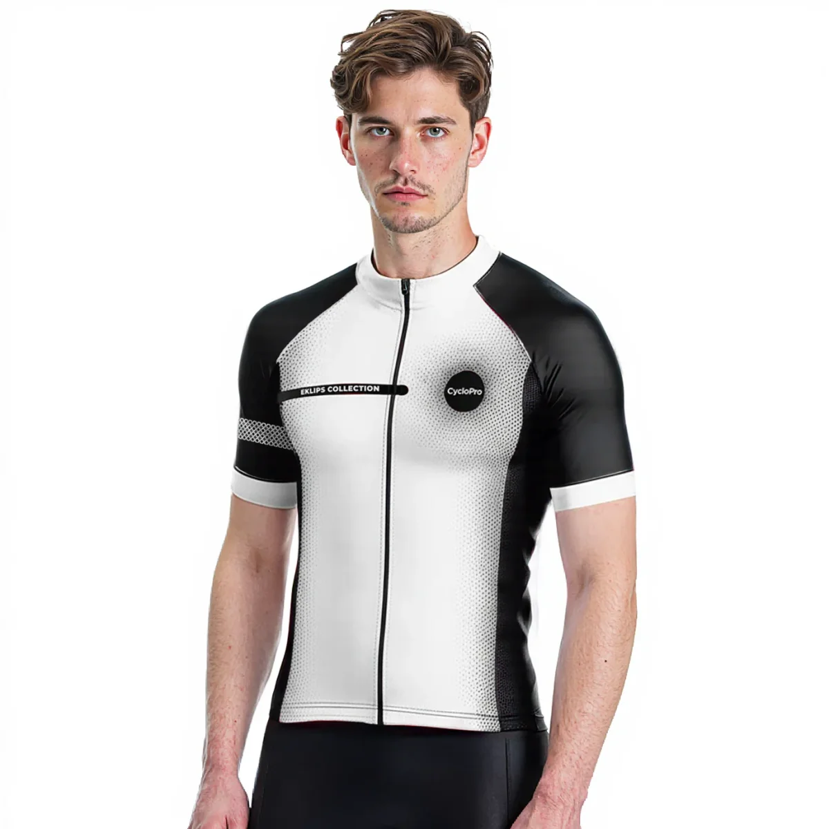 MAILLOT DE CYCLISME BLANC - EKLIPS - Tout pour Créer des Expériences Mémorables en Extérieur Camp d'expérience cycliste de Morzine - Buzz Performance