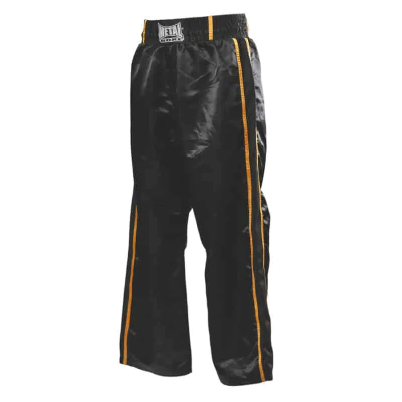 Pantalon Full Contact Métal Boxe noir/gold - Matériel sport pas cher – Meilleur rapport qualité-prix - Protège dents