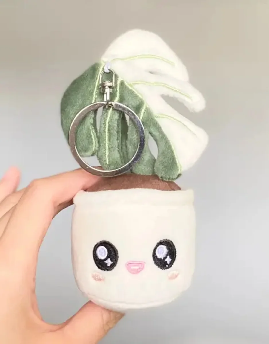 Breloque de sac - Monstera Deliciosa 'Albo Variegata' - Blushiez - Boutique Maman & Bébé – Produits Essentiels au Quotidien - {'count': 1, 'name': 'petites'}