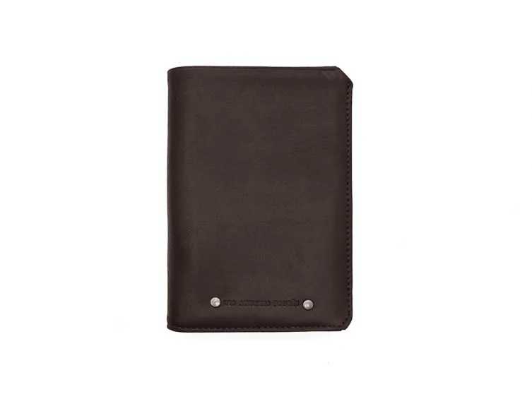Portefeuille cuir marron foncé Vins Rouges Harmonieux Occasion