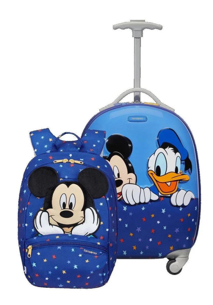 SAMSONITE Set de Trolley infantil y Mochila S+ MICKEY STARS de DISNEY ULTIMATE 2.0 - Des Produits Outdoor Pensés pour Vos Aventures au Quotidien - valise disney samsonite mickey ultimate produit aventure