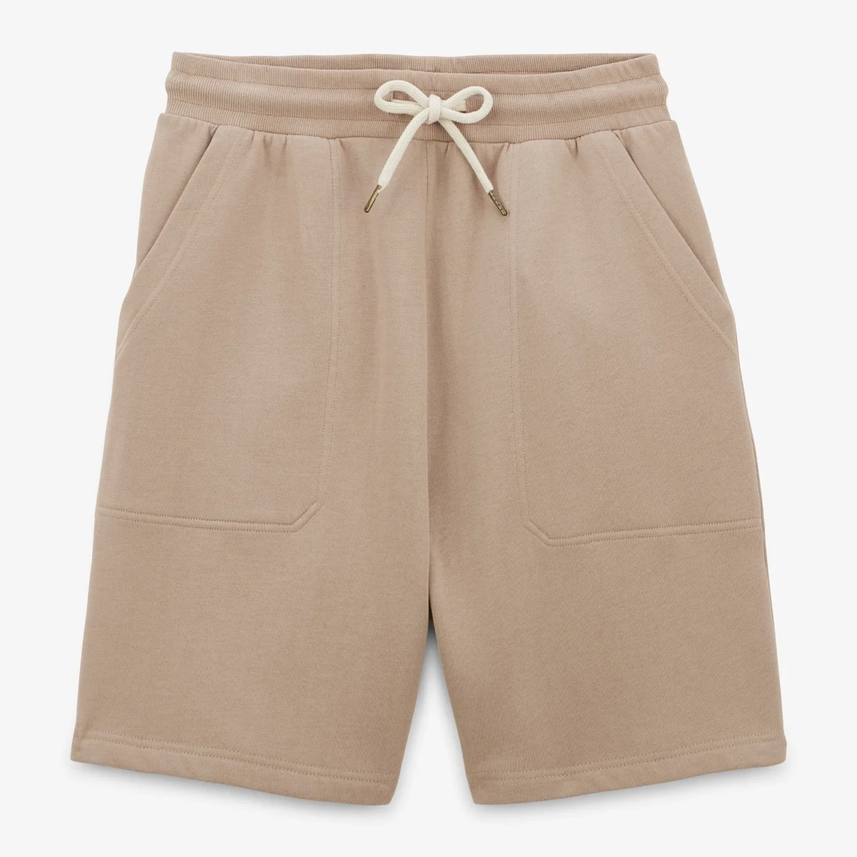 Short en molleton taupe en coton - E-shop mondial – Produits durables, modernes et accessibles partout Molleton de lyocell et coton PROMO T7713