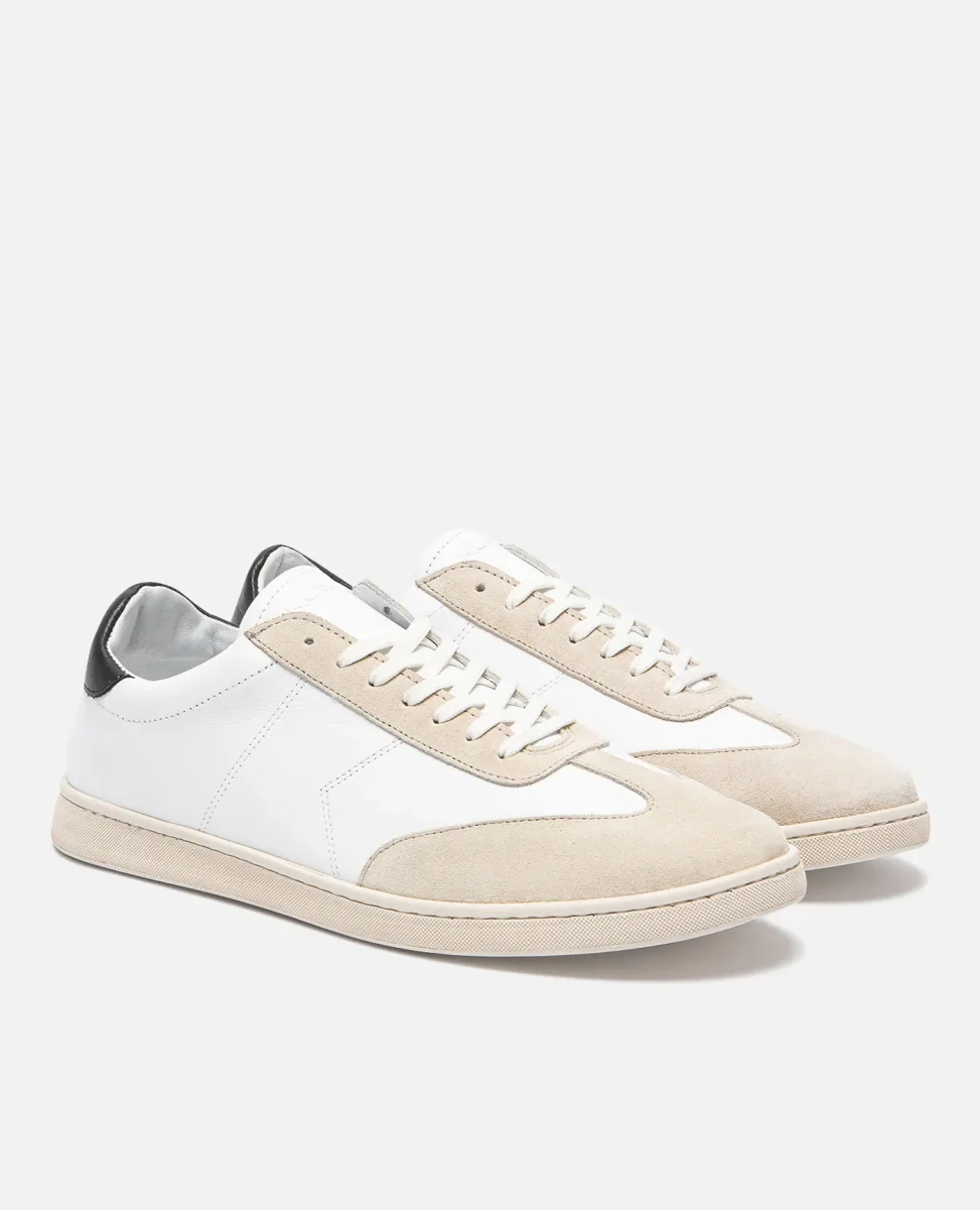 Sneakers en cuir blanc homme Jerry - Vins Rouges Harmonieux pour Chaque Occasion - Vin rouge