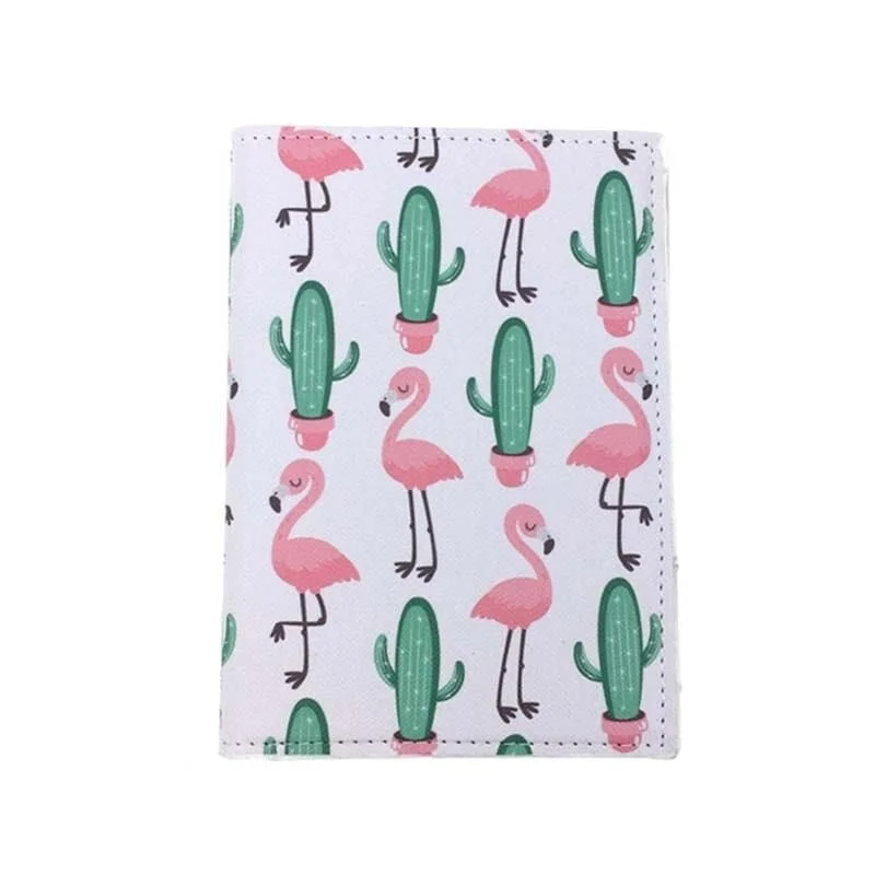 Protège-Passeport Cactus Flamants Roses - Univers maison et rose accessoires utiles pour une vie simplifiée