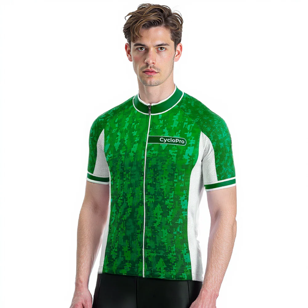 Maillot Cyclisme Route Vert - Pixel+ - Tout pour Créer des Expériences Mémorables en Extérieur - Luxuriant verdure