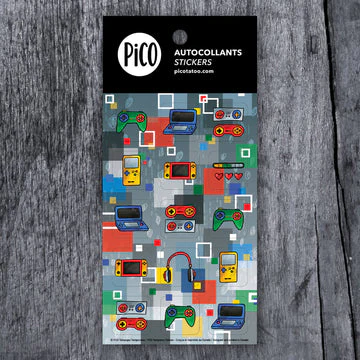 Pico Tatouage - Autocollants - Jeux vidéo||Pico Tatouage - Stickers - Video games - Boutique Bébé en Ligne : Soins, Jouets et Articles Maison Pico Tatoo - Les bonbons d'Halloween | Sauterelles et Coccinelles