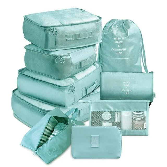 Organisateurs Valise Colorful Life Set Turquoise Univers maison accessoires utiles vie