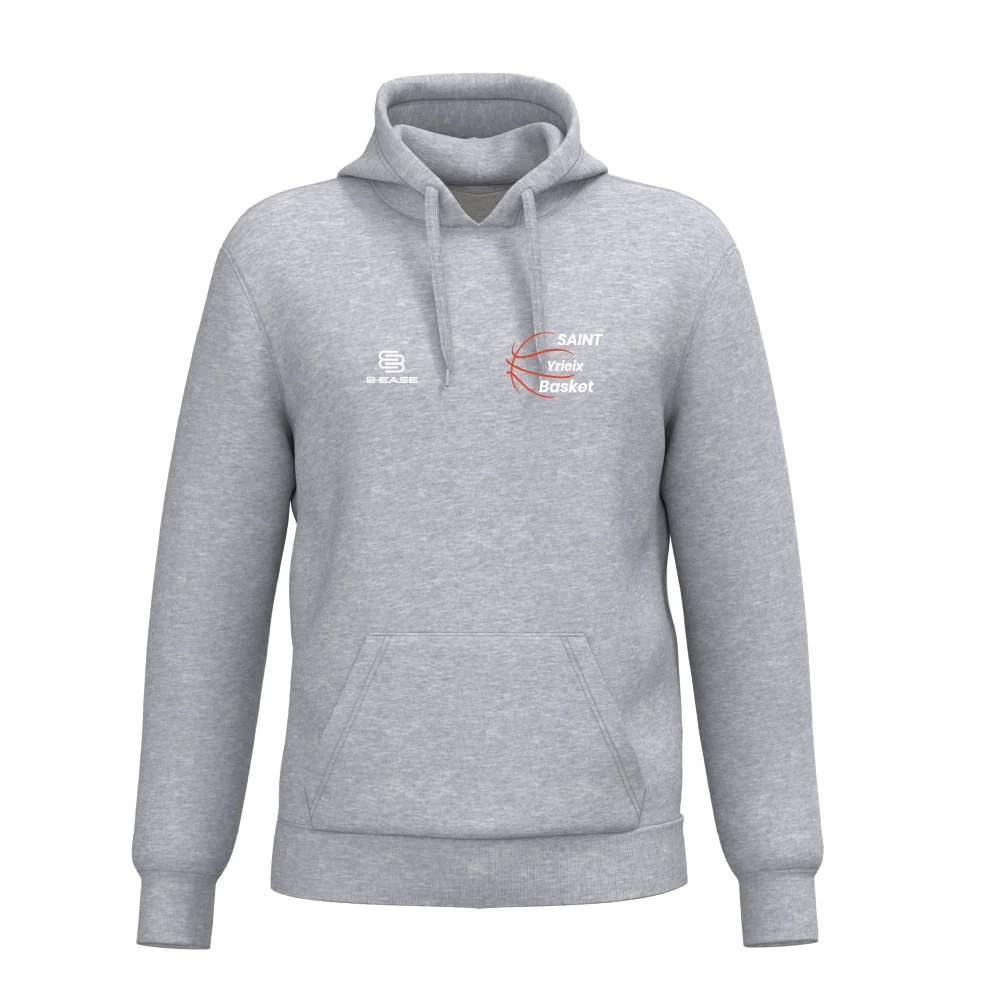 Sweat à capuche Saint Yrieix Basket – Origine – Gris Couture - Matériel sport pas cher – Meilleur rapport qualité-prix