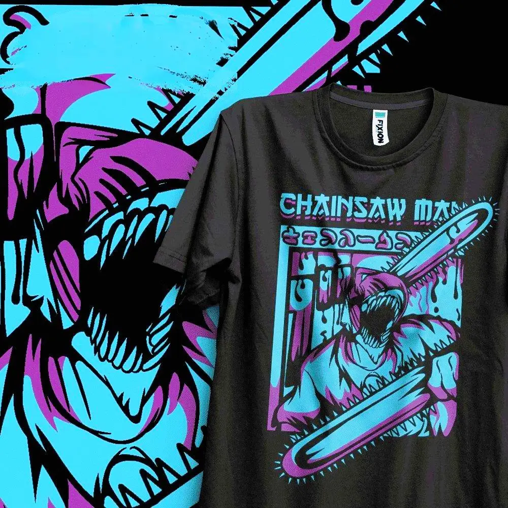 T-shirt Noir Anime Chainsawman - Boutique Bébé en Ligne : Soins, Jouets et Articles Maison - vêtements t - shirt noir ligne soin jouet article
