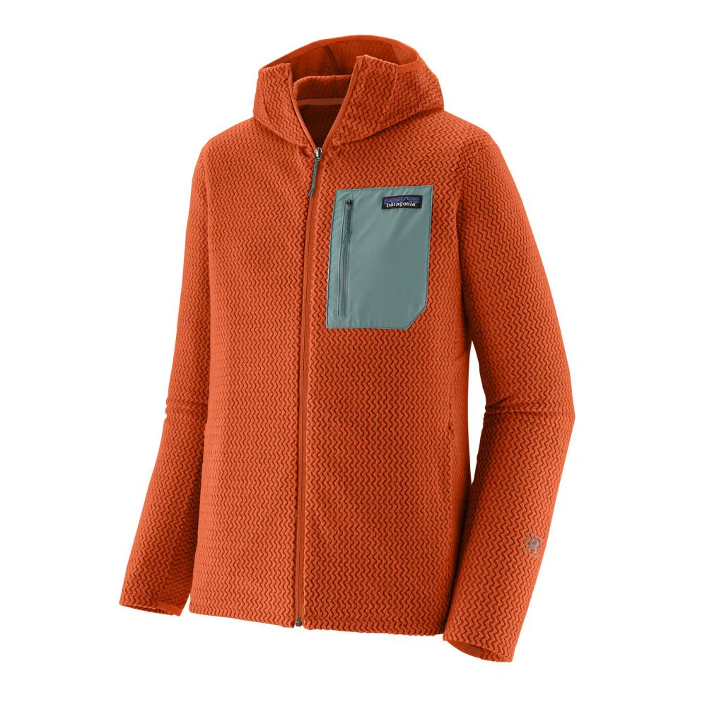 R1 Air Full Zip Hoody Coal Orange Équipements Pensés Instant