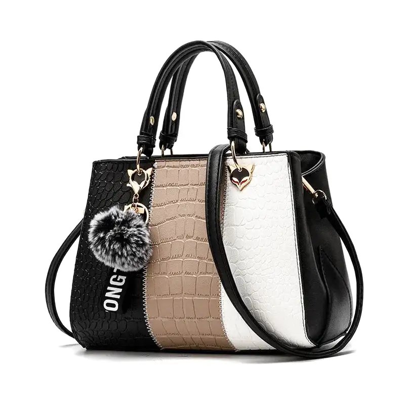 NEREIDA Sac Main Bandoulière Cuir Croco Escarpins amp élégants femme Nouvelle collection tendance