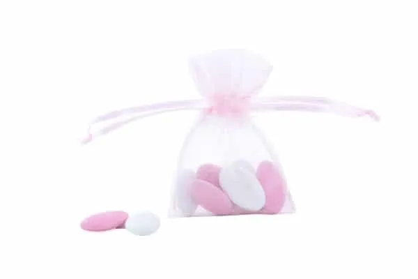 Sac à dragées organza – Rose – Lot de 10 - ​Boulangerie-Pâtisserie | Pain au Levain & Viennoiseries​ - {'count': 1, 'name': 'Articles'}