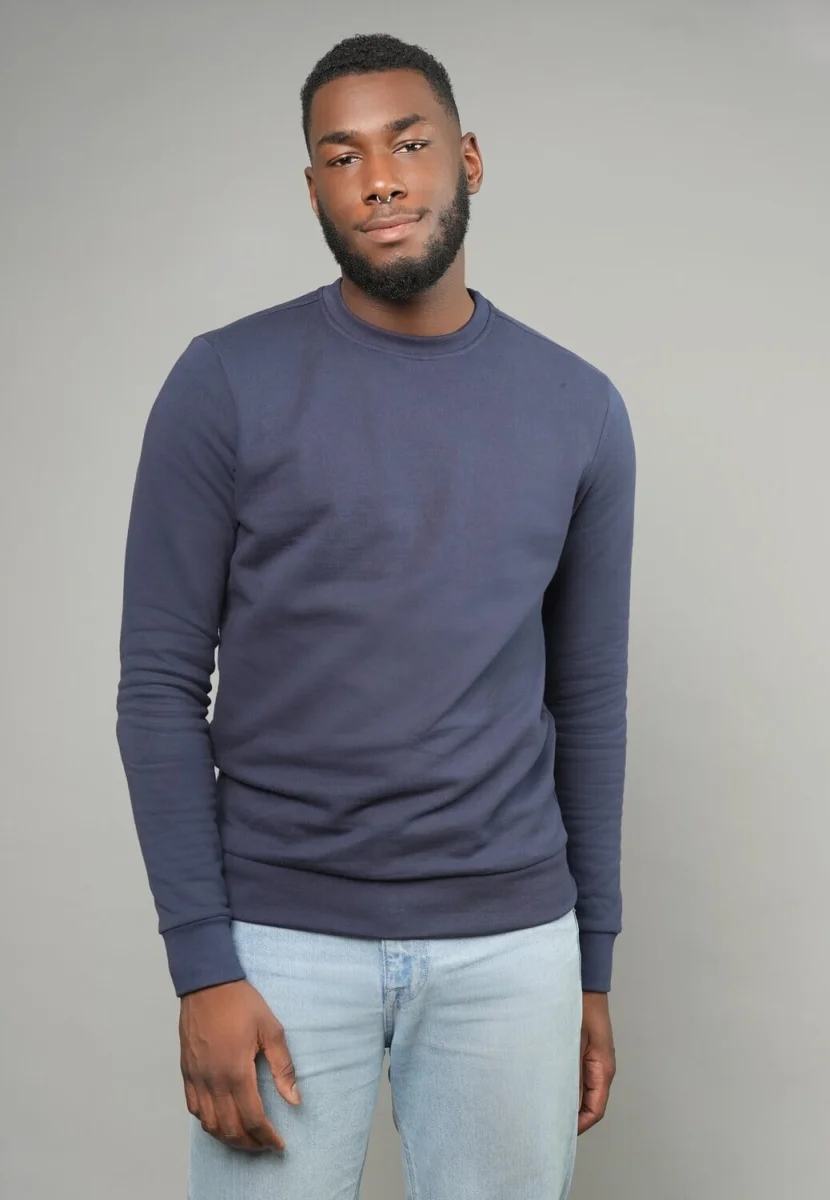 Sweat bleu uni - Vins Rouges Harmonieux rétro pour Chaque Occasion