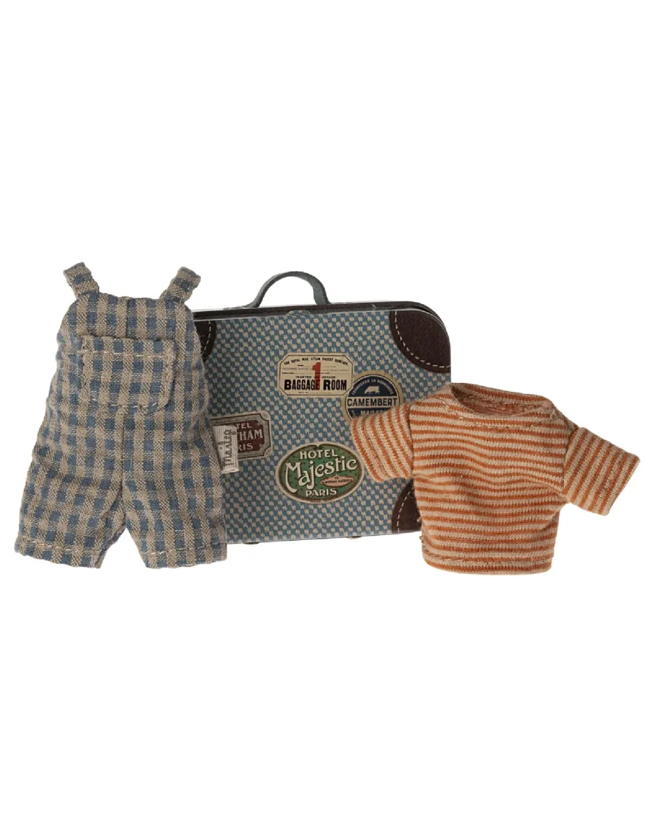 Vêtement grand frère souris Salopette shirt petite valise Maileg Boutique Maman Bébé Produits Essentiels Quotidien