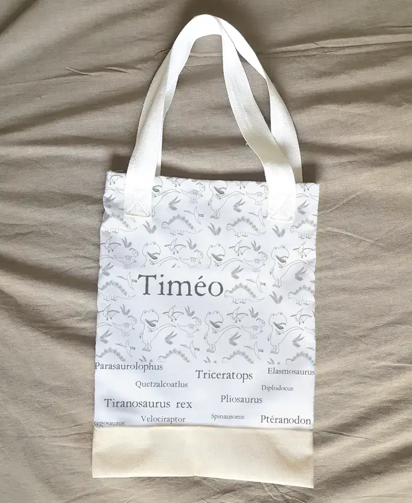 Tote bag enfant dinosaures Boutique Bébé Ligne Soins Jouets Articles Maison