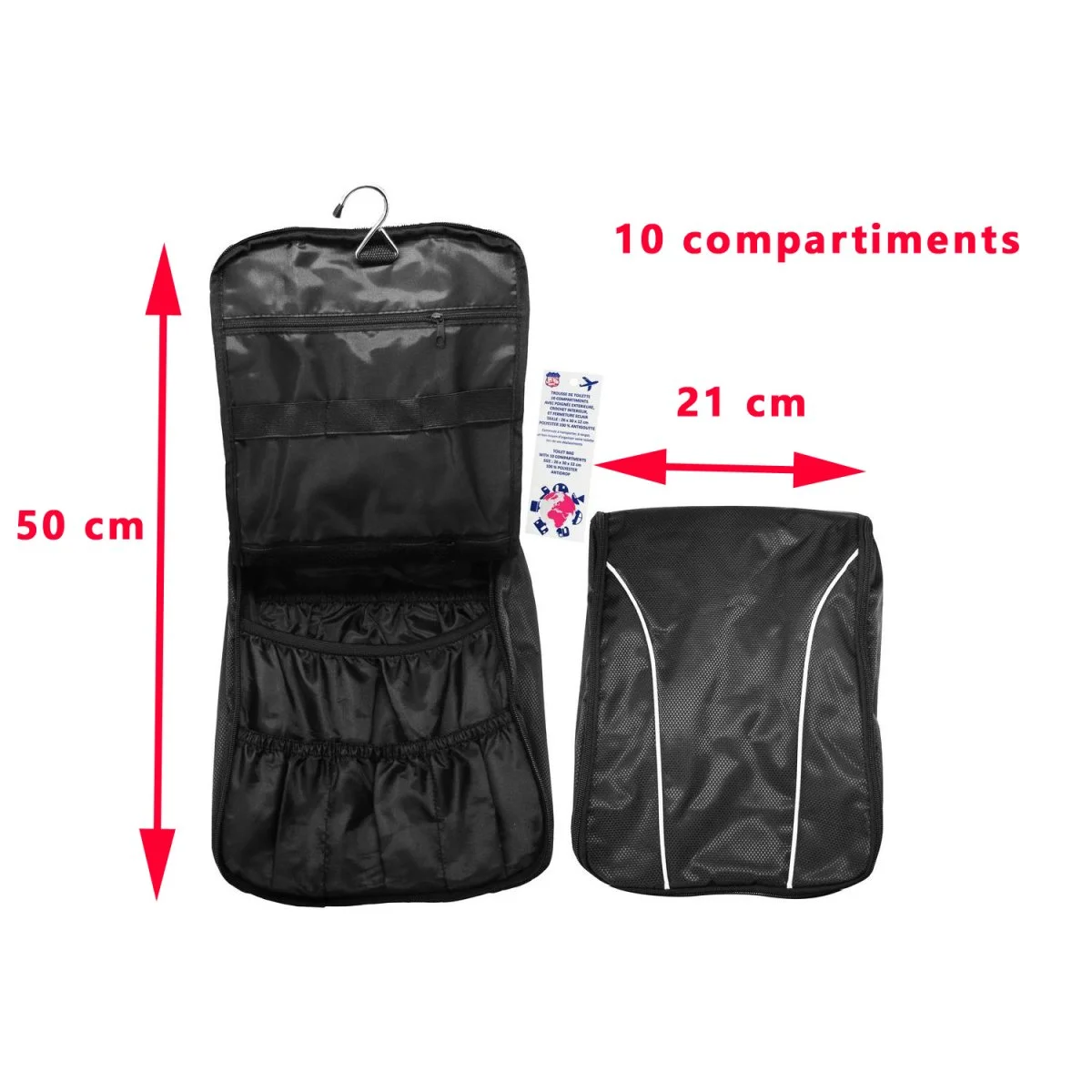Grande trousse toilette compartiments Accessoires Outdoor Liberté Mouvement