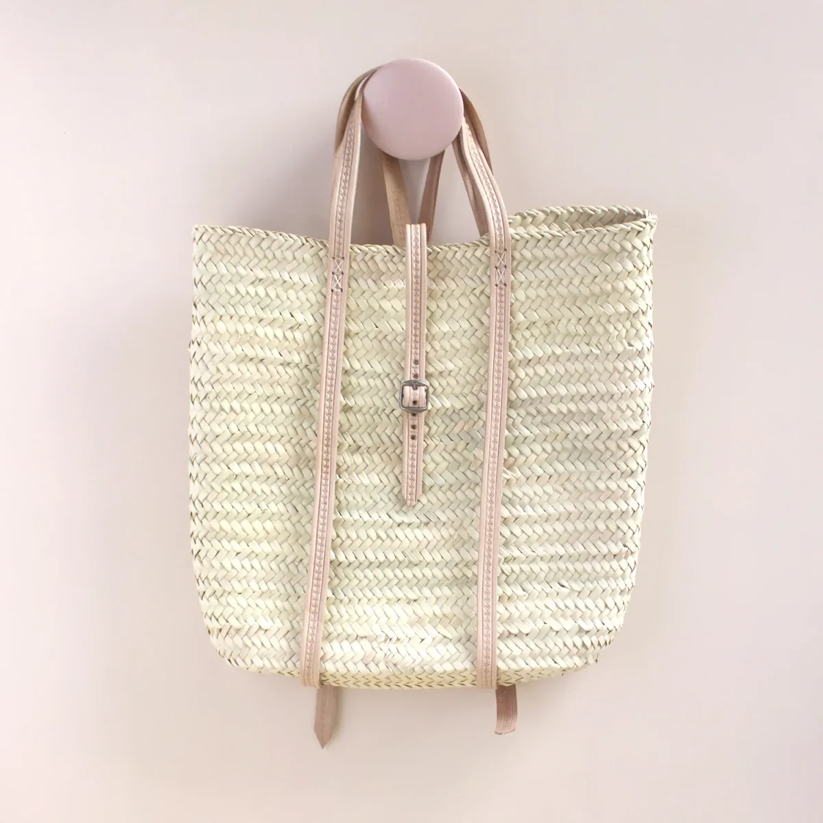 Sac à Dos Palme et Cuir Rose La Maison Naïve - Organisation de la maison avec des solutions de rangement Sac de Rangement pour Bébé Personnalisable | Pratique et Compartimenté —  Newmamz - boutique bebe