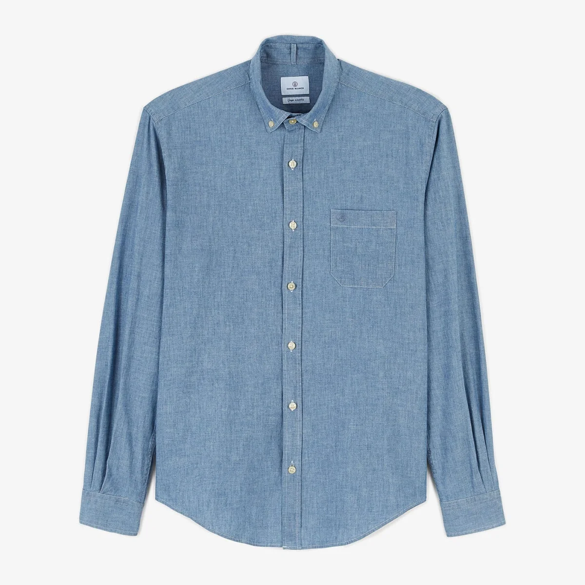 Chemise chambray à manches longues - E-shop mondial – Produits durables, modernes et accessibles partout Chemise Homme en Chambray Léger Bleu Indigo Pitt BF17023-01 - Chemise Homme  - Hartford