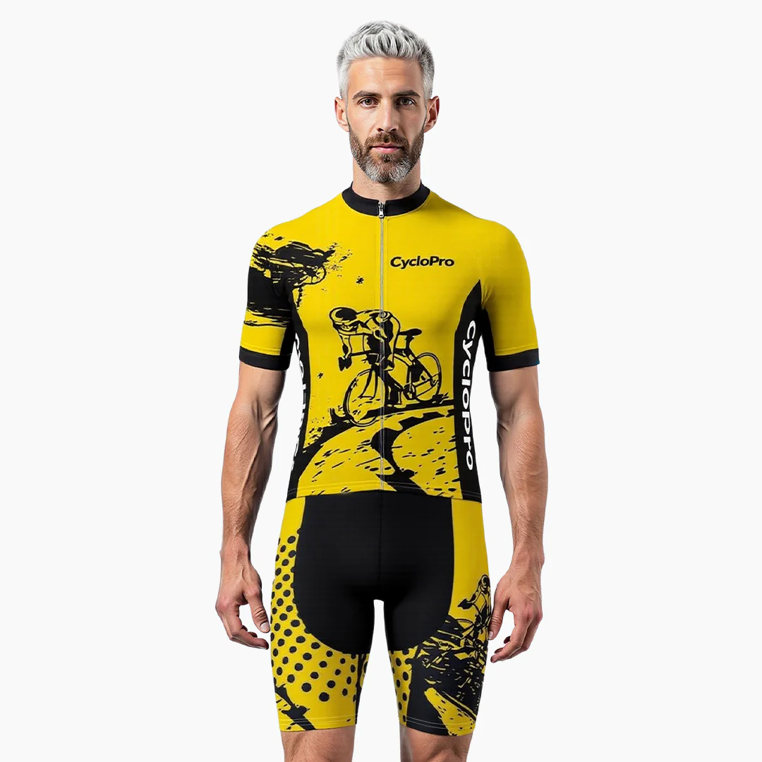 Tenue De Cycliste Route Jaune - Vintage - Tout pour Créer des Expériences Mémorables en Extérieur - Vintage cycling