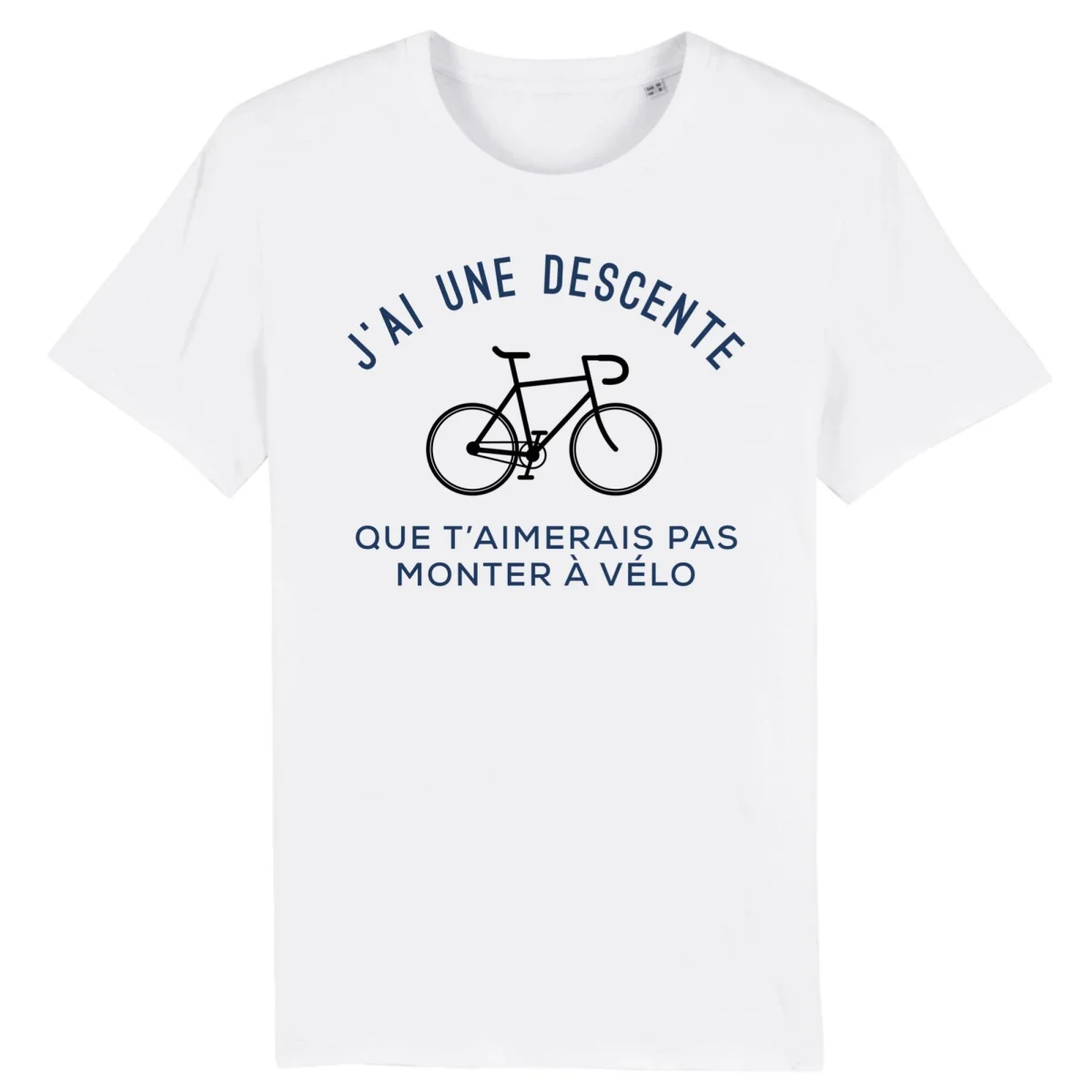 T Shirt « J’ai Vintage une descente que t’aimerais pas monter a vélo » – Pour Homme - Édition Limitée – L’Art de la Table Française en Promotion !