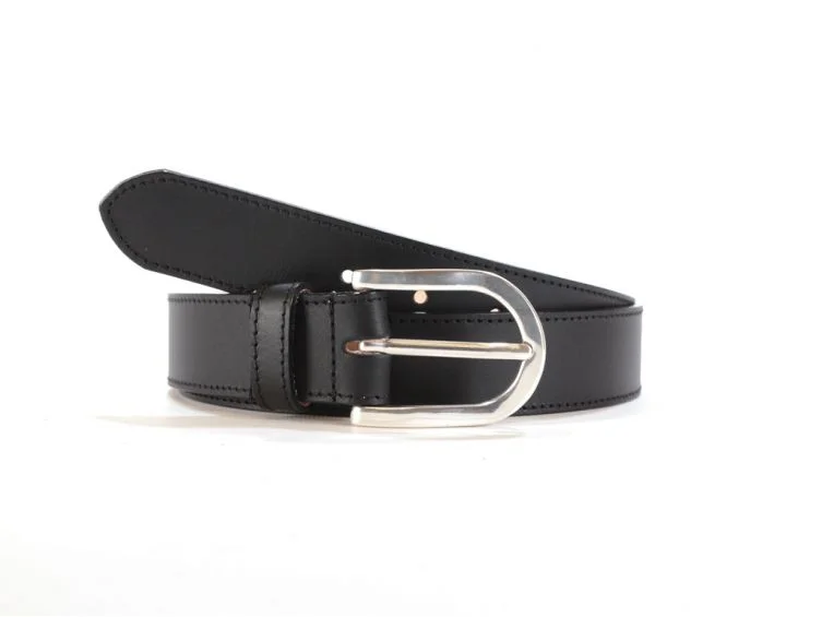 Ceinture cuir doublé noir, boucle rectangle acier poli 5029 Choisir - Vins Rouges Harmonieux pour Chaque Occasion Ceinture en cuir noir - Etsy France
