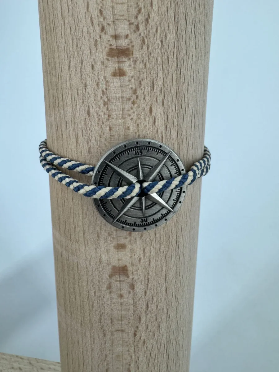 vent française Bracelet Homme Rose vents points cardinaux cm bracelet rayures bleues marrons Résistant l’eau taille ajustable main Saldi Straordinari Offerte Speciali Disponibili Adesso