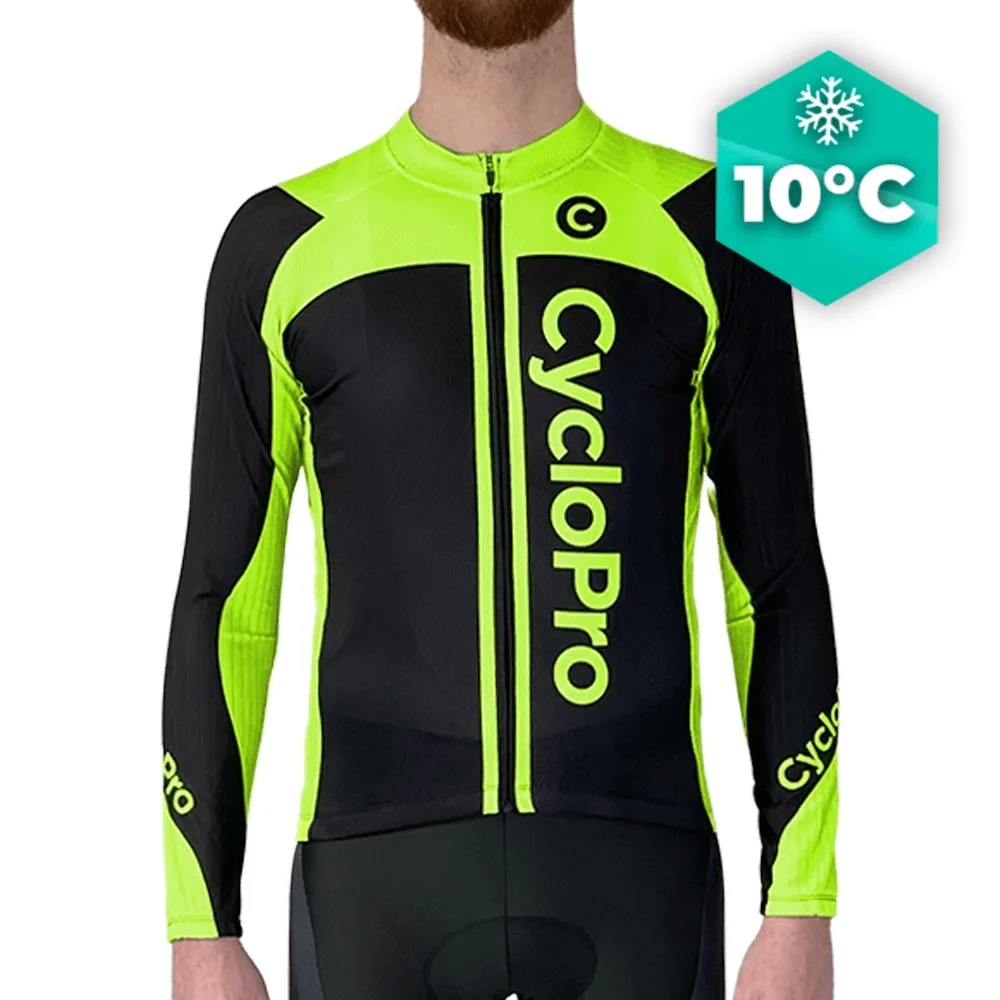 MAILLOT LONG DE CYCLISME VERT - AUTOMNE - FLASH+ - Tout pour Créer des Expériences Mémorables en Extérieur - {'count': 1, 'name': 'E.motion'}
