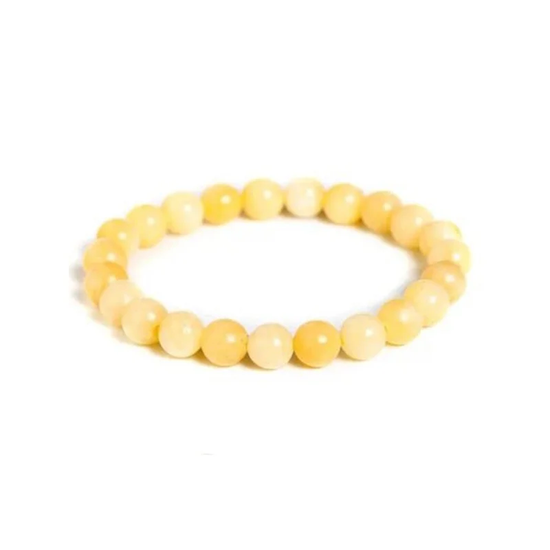 Bracelet Jade Jaune 6mm - Vins Rouges Harmonieux pour Chaque Occasion - montre acier bracelet millimètre vin occasion