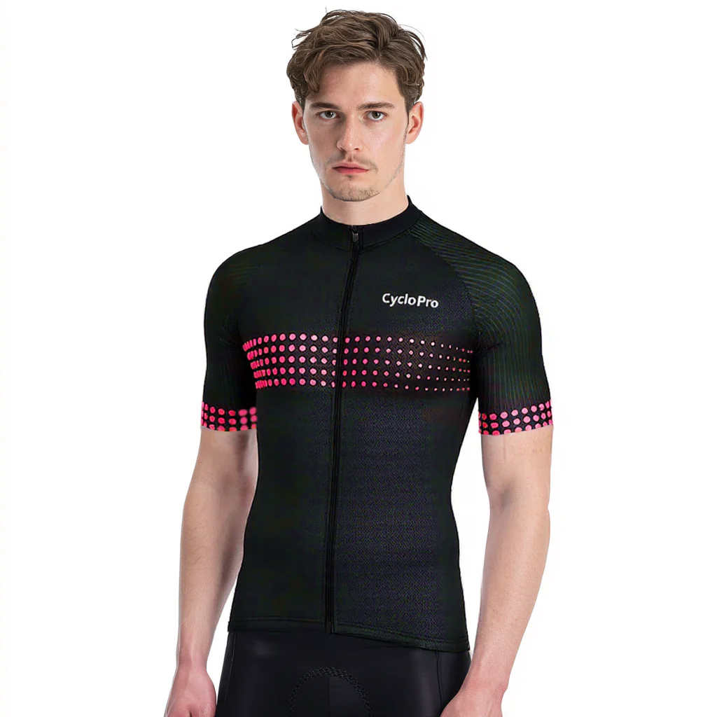 Maillot cyclisme Rouge Liberty+ Expériences Mémorables Extérieur