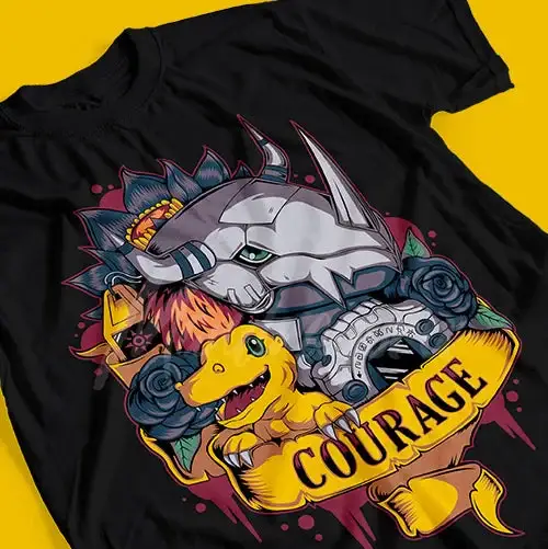 T-shirt Coton Anime Digimon Courage - Boutique Bébé en Ligne : Soins, Jouets et oui Articles Maison