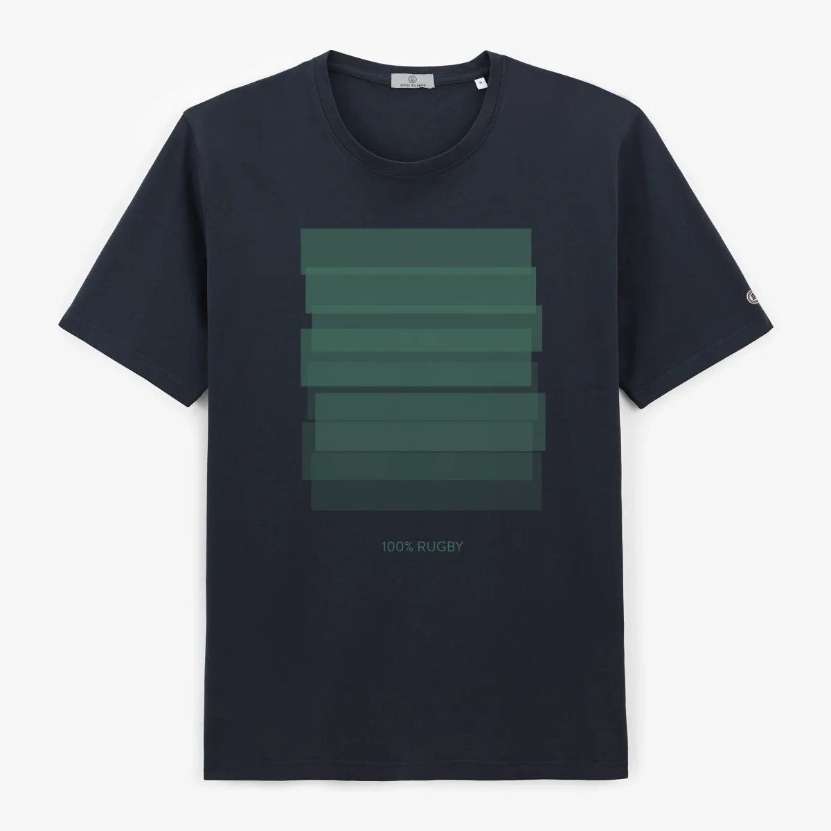 T-shirt manches courtes en Maritime coton avec imprimé bleu marine - E-shop mondial – Produits durables, modernes et accessibles partout