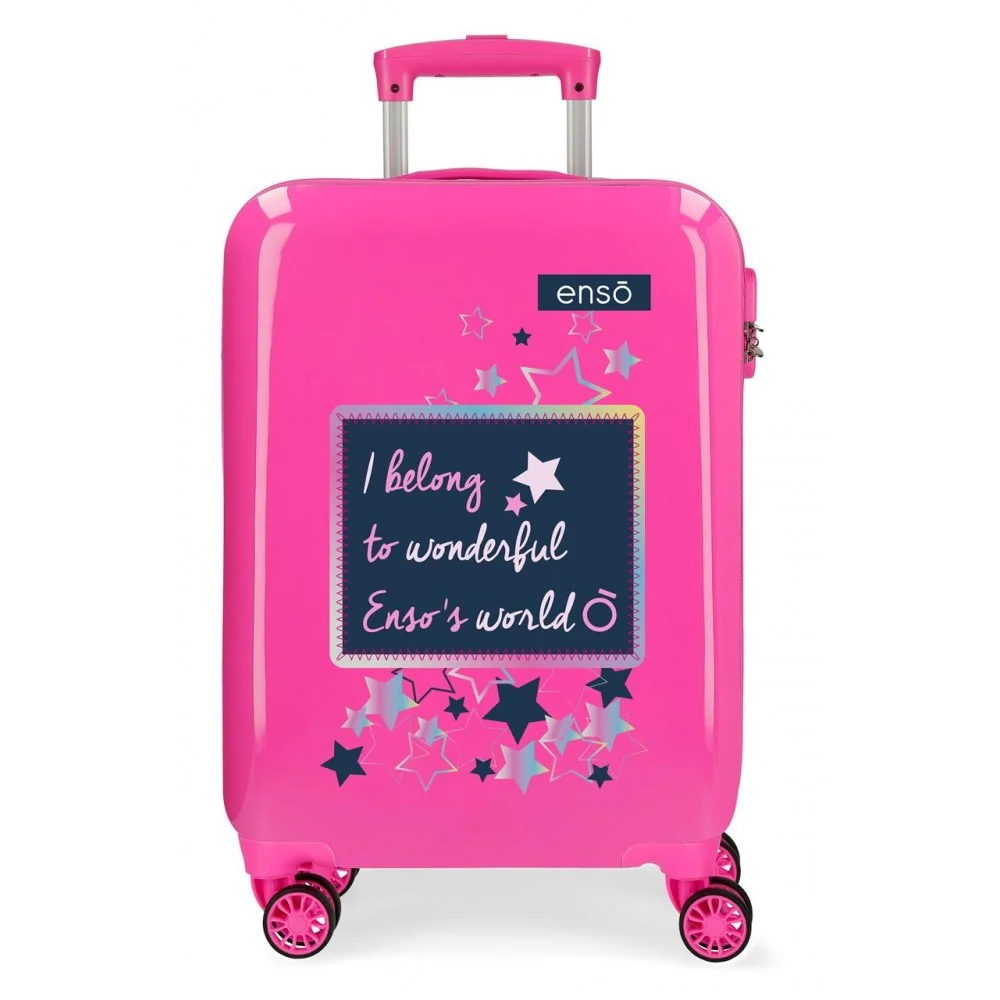 Maleta Cabina Rígida cm Enso Make Wish Fucsia Produits Outdoor Pensés Aventures Quotidien