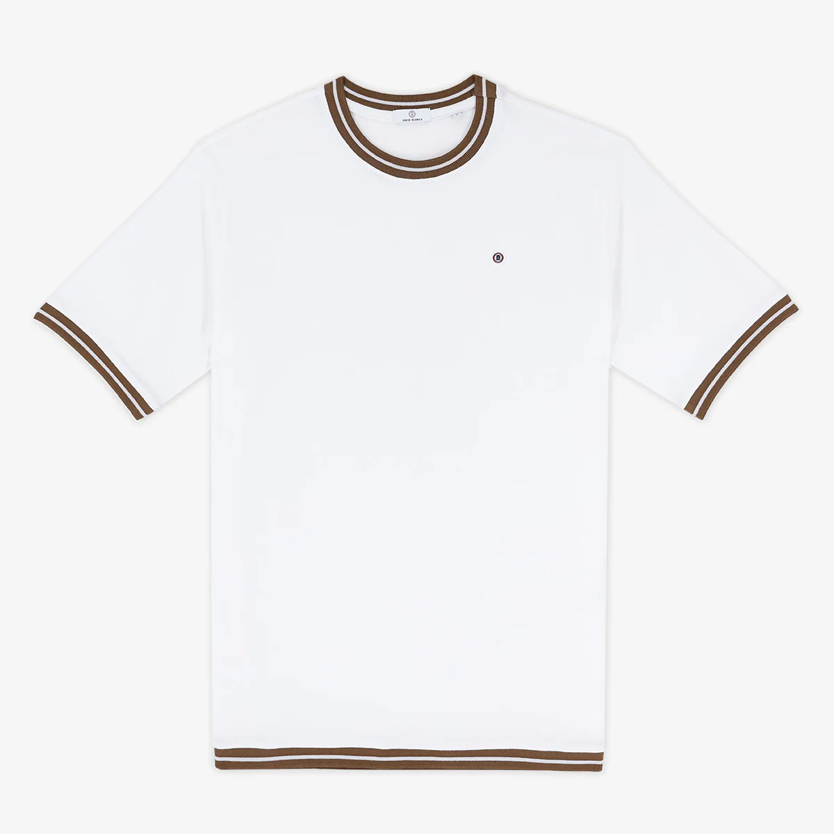 T-shirt manches courtes ESSENTIEL en coton blanc Thomson - E-shop mondial – Produits durables, modernes et accessibles partout