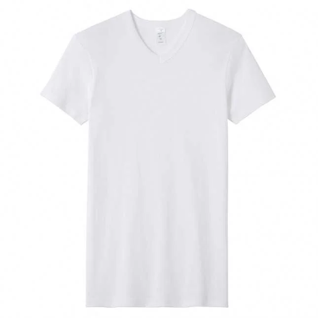 T-shirt Thermique Col V Homme – shirts Blanc - Vins Rouges Harmonieux pour Chaque Occasion