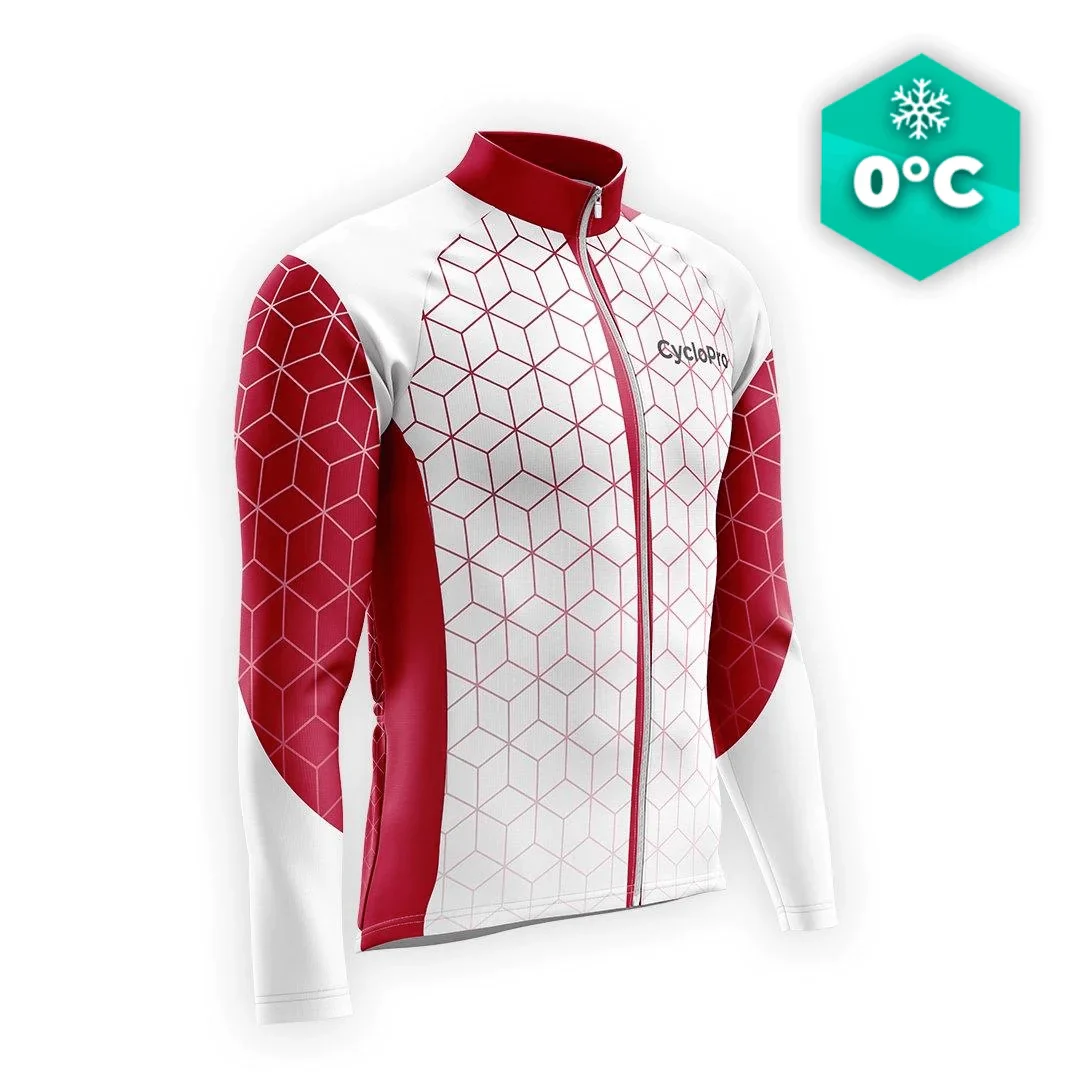 MAILLOT LONG CYCLISME GRENAT CUBIC+ Expériences Mémorables Extérieur