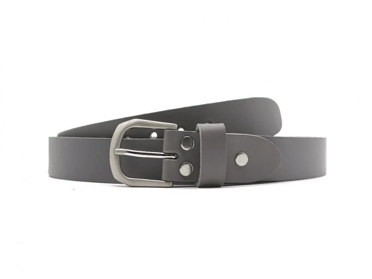 Ceinture la guêpe en cuir gris moyen 1052 Choisir - Vins Rouges Harmonieux pour Chaque Occasion Ceinture en cuir marron, simple et résistante - 1051