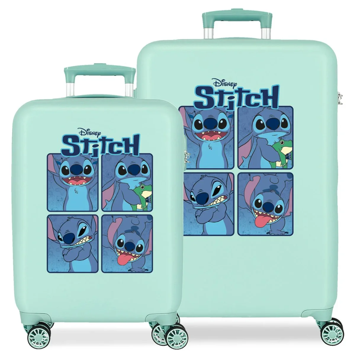4041442 SET 2/TROLLEY ABS 55-65CM.4R.ADORABLE STITCH MOODS T - Des Produits Outdoor Disney- Pensés pour Vos Aventures au Quotidien