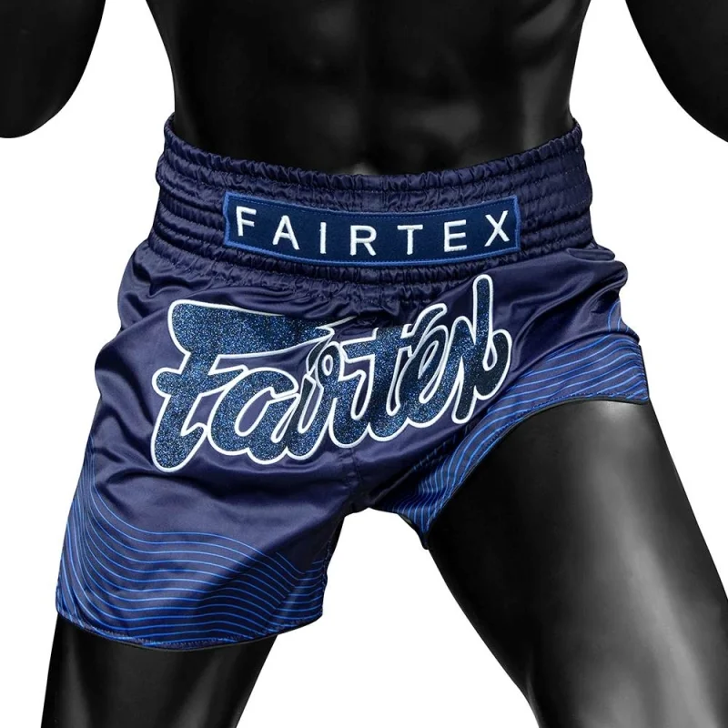 Short Muay Thaï Fairtex Bleu Marine - Matériel sport pas cher – Meilleur rapport qualité-prix - Turbodepot