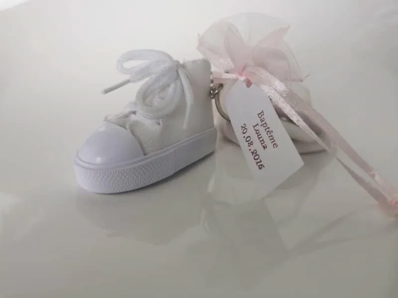 Porte clés Basket Blanc ​Boulangerie Pâtisserie Pain Levain Viennoiseries