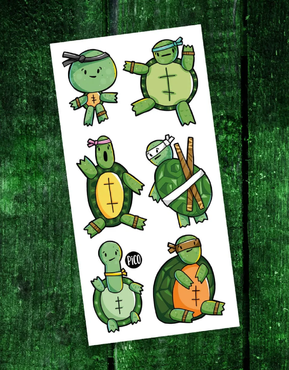 Tatouage - Les ninjas sympas - Pico - Boutique Maman & Bébé – Produits Essentiels au Quotidien - Idée tatouage naissance bébé