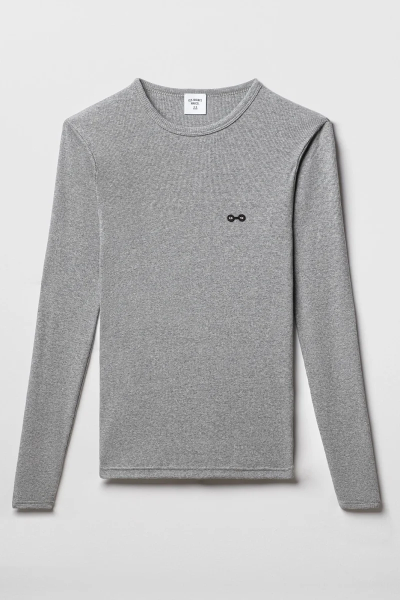 Le Maillot de Corps Lucien Manches Longues – Gris Chine - Vins Rouges Harmonieux pour Chaque Occasion T-shirt à manches longues anti-UV Preston Grey Performance UPF-40