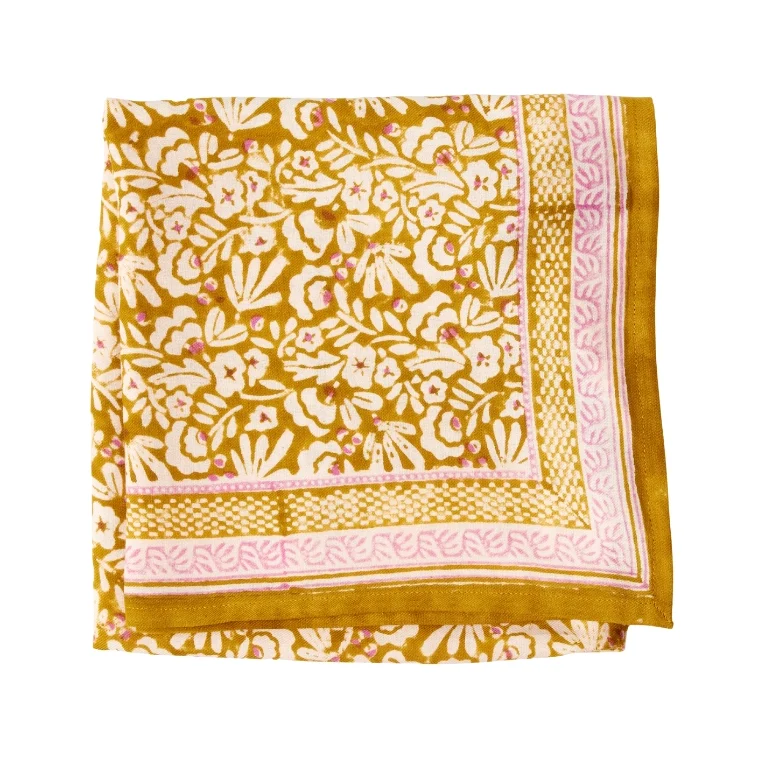 Grand Foulard Indien Iris Olive - Bonheur du Jour Paris - Organisation de la maison avec des solutions de rangement - {'count': 1, 'name': 'musts'}