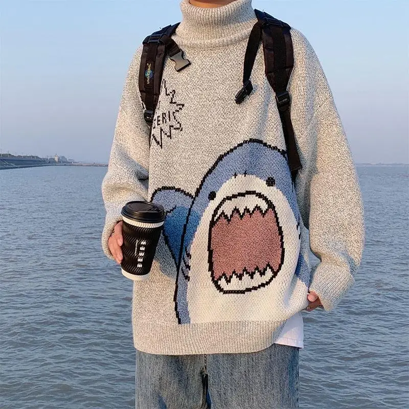 Pull à col roulé Large Requin Unisexe - Boutique Bébé en Ligne : Soins, Jouets et Articles Maison Lot de 2 bodies bébé avec col – Stokomani