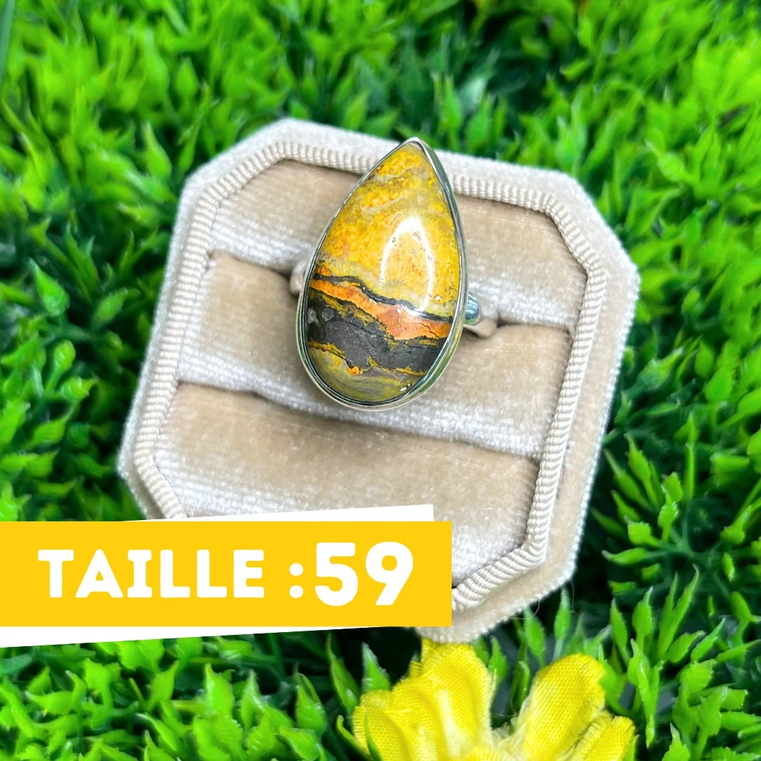 Bague Argent Jaspe Bumblebee Saldi Straordinari Offerte Speciali Disponibili Adesso
