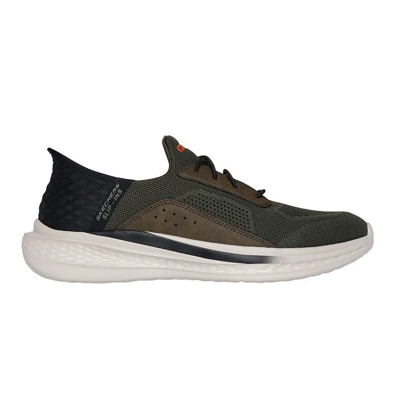 Skechers slip-in sneaker pour homme - Olive - Organisation de fentes la maison avec des solutions de rangement