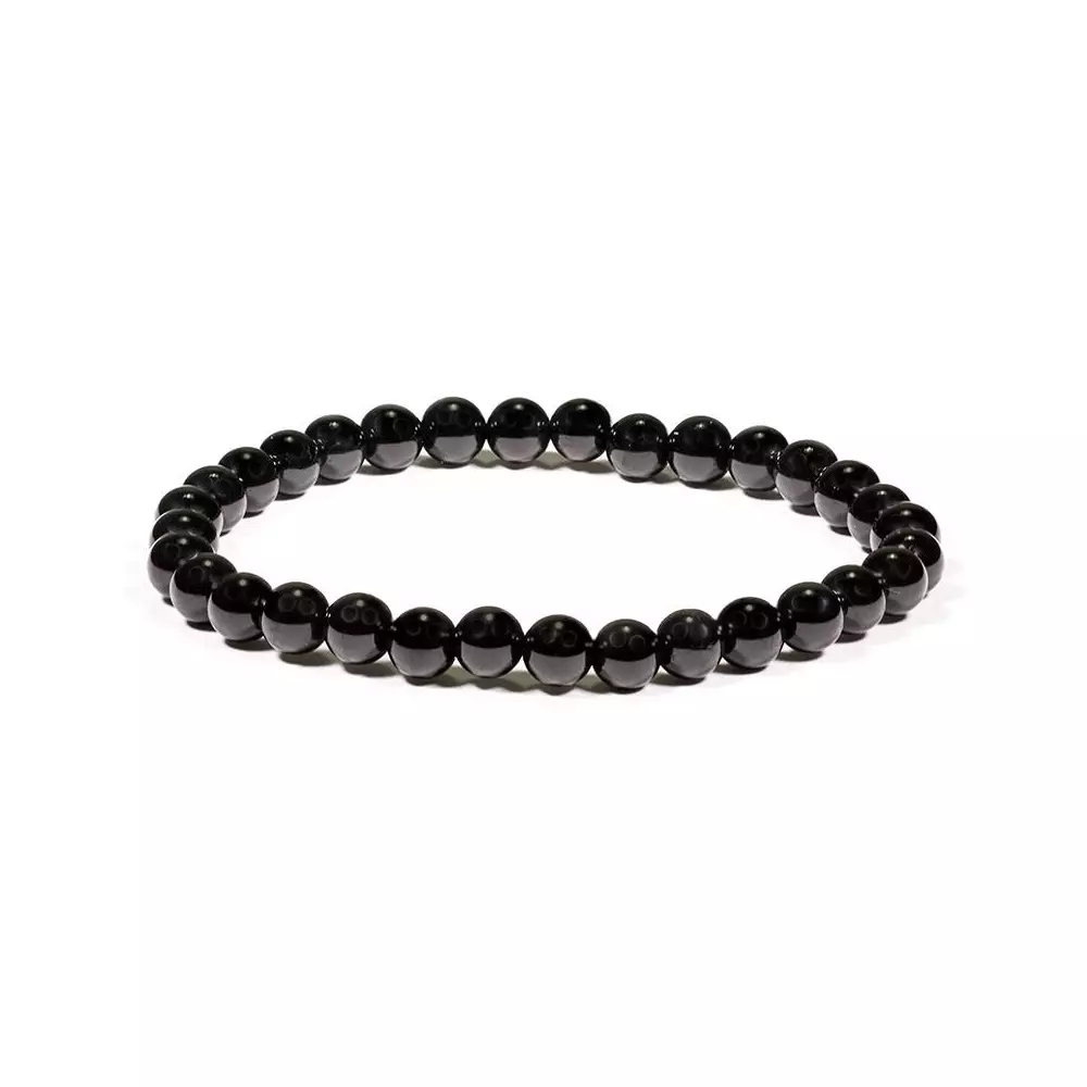 Bracelet en pierre Tourmaline Noire - Vins Rouges Harmonieux pour Chaque Occasion Bracelet de cheville en pierre naturelle vin rouge avec motif géométrique,  style simple pour femmes, parfait pour mariage - Nihaojewelry France