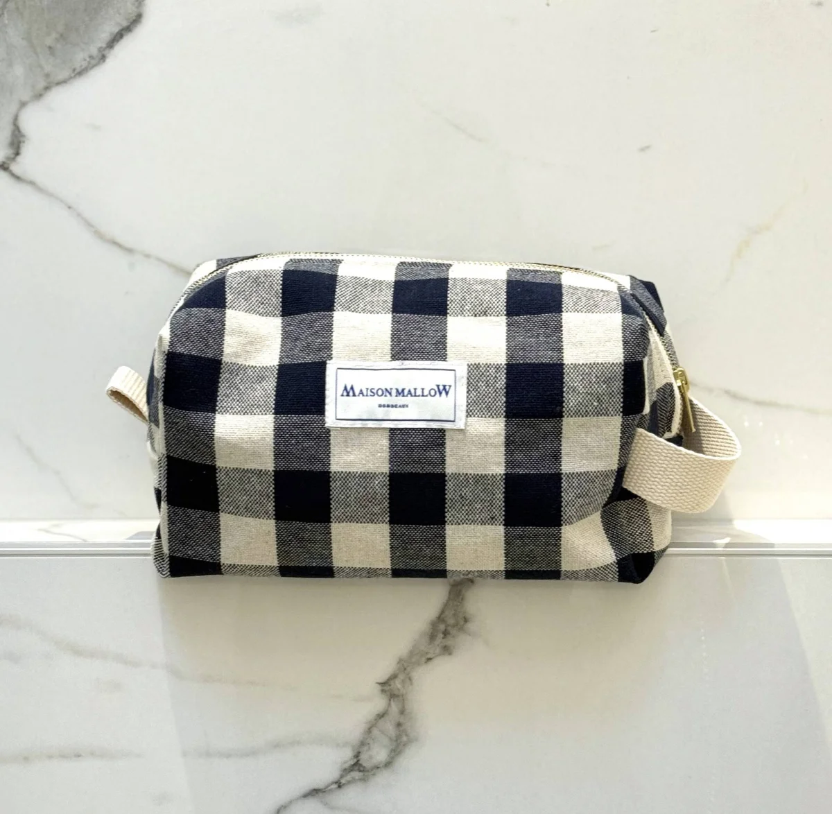 Trousse de Toilette XXL Carreaux Vichy Bleu Marine - Vins Rouges Harmonieux pour Chaque Occasion Trousse à maquillage à motif - Rose clair/carreaux - Beauty all | H&M BE