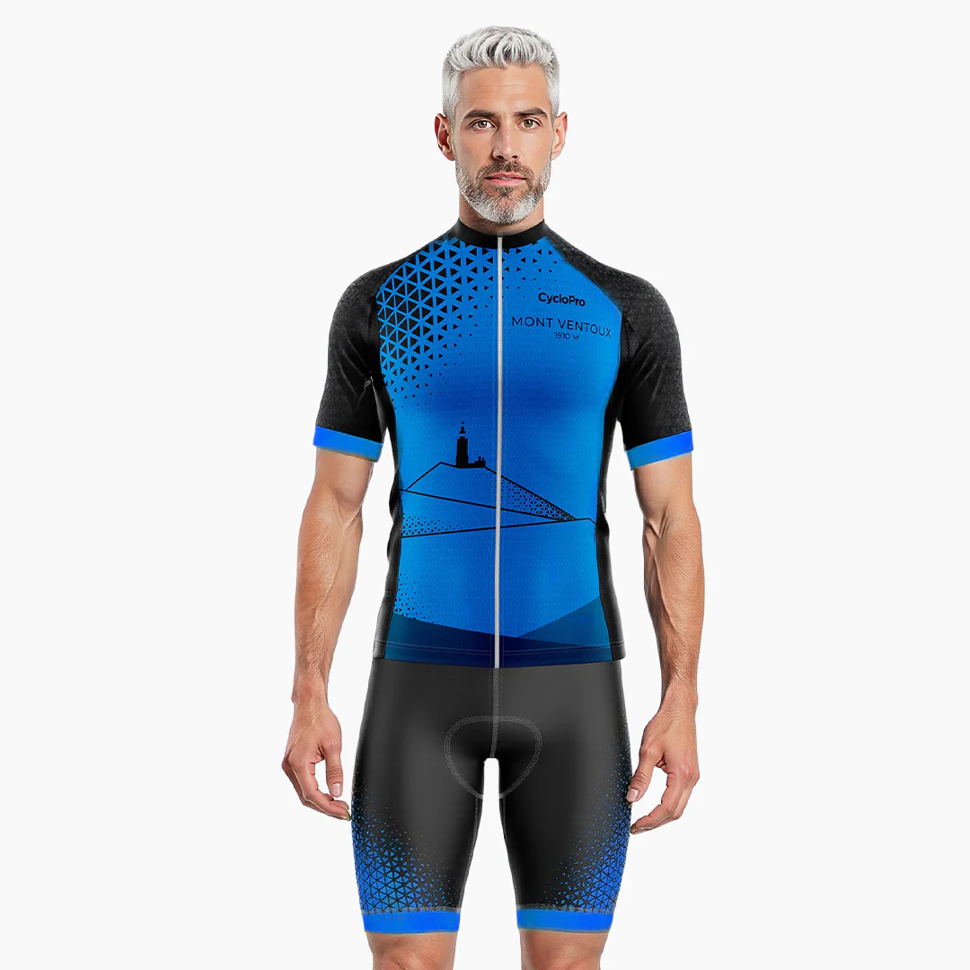 Tenue De actualités Cyclisme Mont Ventoux Bleu - Performance - Tout pour Créer des Expériences Mémorables en Extérieur